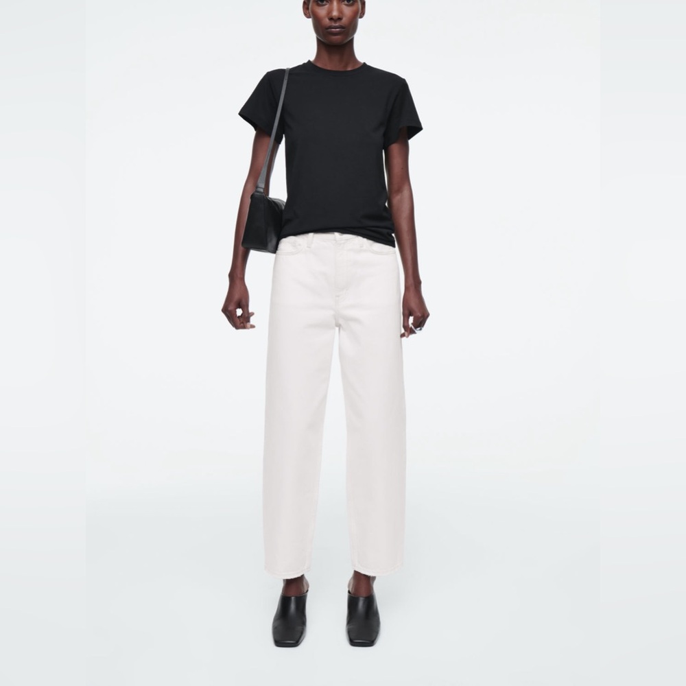COS Tapered White Jeans
